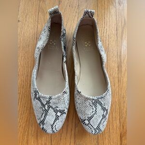 Genuine Leather Snakeskin Ballet Flats Womens 10.5 Comfort Work Travel Shoes